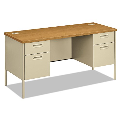 HON Metro Series Kneespace Credenza, 60w x 24d x 29 1/2h, Harvest/Putty