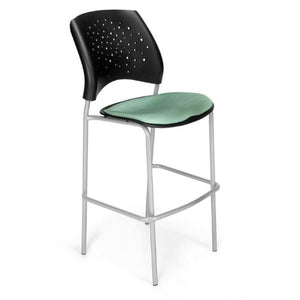 Star Cafe Height Stack Chair, Chrome Base, Slate Gray - Lot of 2