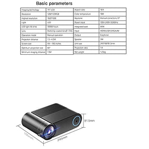 CZYNB Projector 2021 Upgraded Portable Video Projector, Multimedia Home Theater Movie Projector, Compatible with Full HD 1080P and 140'' Display Supported HDMI/VGA/USB/AV/Laptop