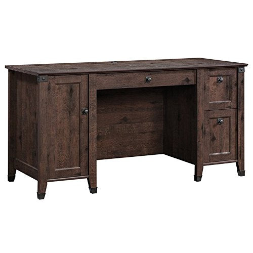 2 Piece Home Office Set with Computer Desk and File Cabinet in Coffee Oak