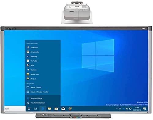 SMART 87" Interactive Whiteboard and Projector for Professional Collaboration and Classroom Presentations