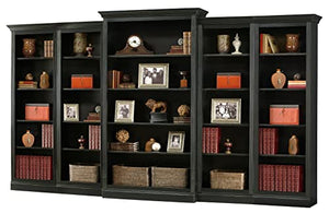 Howard Miller Oxford Center Bookcase 920-012 - Antique Black Finish, Vertical Home Décor