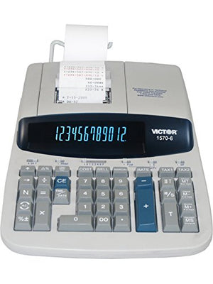 Victor 15706 1570-6 Two-Color Ribbon Printing Calculator, Black/Red Print, 5.2 Lines/Sec