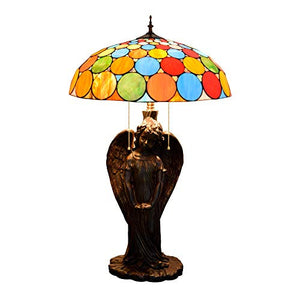 Xiaohu Tiffany Style Multicolor Glass Table Lamp