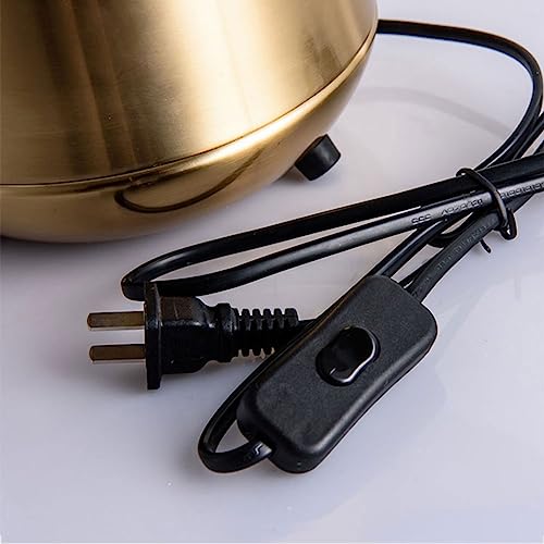 DOOKAA Classic Brass Desk Lamp - Vintage Metal Mushroom Table Lamp