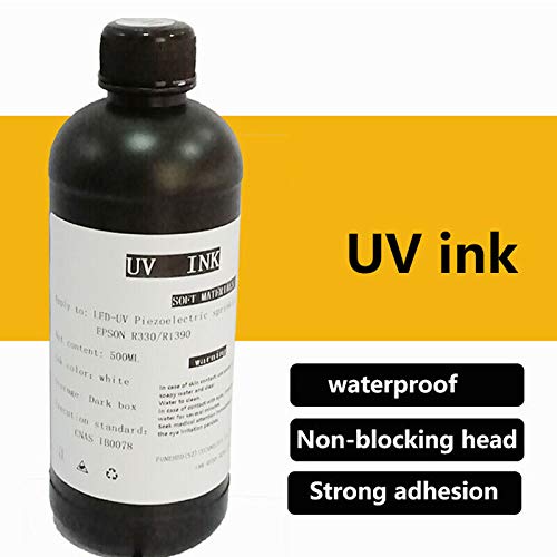 Led UV Curable Ink for UV Flatbed Printer L800（5 Bottles 500ML/Set ）