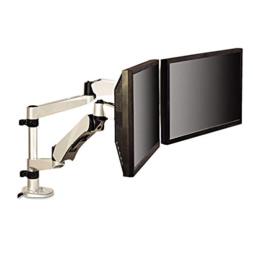 3M Ma265s Dual Monitor Arm Mount, 5 X 21 1/2, Silver