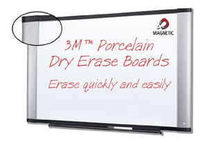 3M Porcelain Dry Erase Board, 96 x 48-Inches, Widescreen Aluminum Frame
