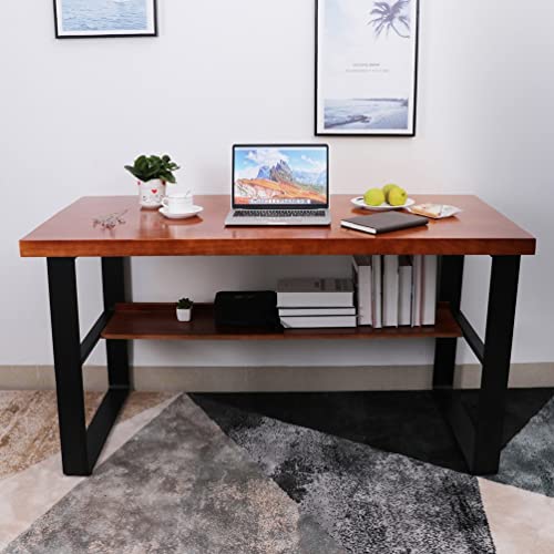 Industrial Style Solid Wood Computer Desk 300x120x75cm