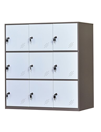 Shool and Home Locker Organizer Storage for Kids,Playground Metal Shoes and Bag Storage Cabinet (White)