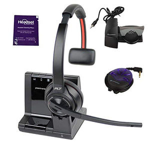 Plantronics Savi 8210 Wireless Headset System Bundle with Lifter, Busy Light and Headset Advisor Wipe- Professional Package