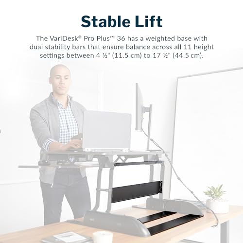 Vari VariDesk Pro Plus 36 - Standing Desk Converter - Adjustable Computer Desk Riser