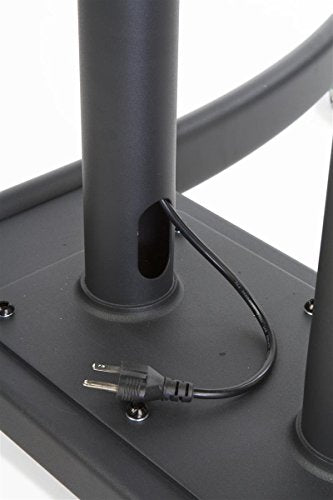 Floor Stand for TVs, Dual Monitor Mount with Side-by-Side Brackets, Fits Most 24" to 70" LCD Monitors, 50" to 90" Height-Adjustable TV Rack with Locking Casters - Black