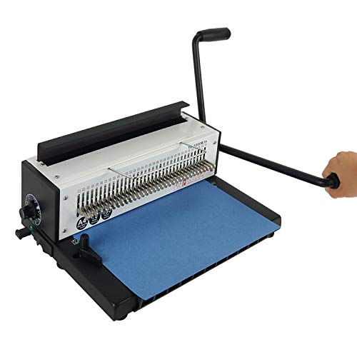 Rayson TD-1500B34 Binding Machine, Square Size Holes, 3:1 Pitch Wire-O Binder Punch 15 Sheets/Bind 130 Sheets with Sturdy Metal Construction
