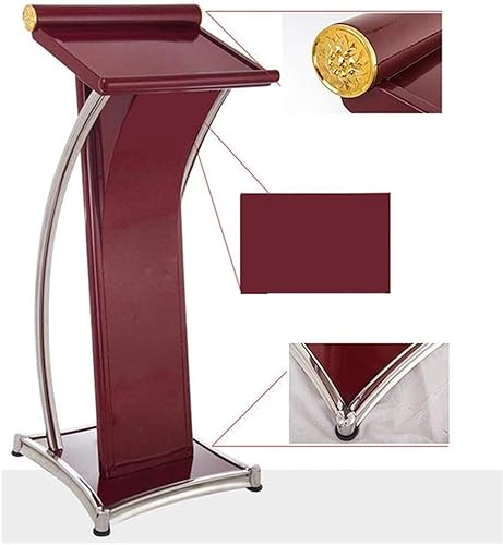 SMuCkS Wooden Podium Lectern Stand for Churches - White, Size (White)