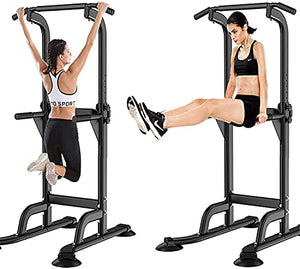 JYMBK Training Fitness Workout Station Power Tower, Multi Pull Up Bar Dip Station, Strength Training Fitness Exercise Equipment