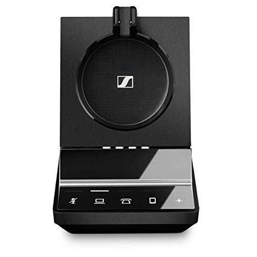 Sennheiser SDW 5036 (507020) - Single-Sided (Monaural) Wireless Dect Headset for Desk Phone Softphone/PC & Mobile Phone Connection Dual Microphone Ultra Noise Cancelling, Black