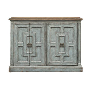 Coast to Coast Aged Blue Four Door Credenza