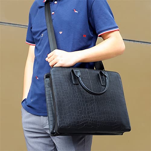 ADKHF Business Laptop Briefcase Men Leather Briefcase Computer Bag Men Men Handbag (Color : A, Size