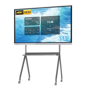 TouchWo 55" Touchscreen Smart Board, 4K Interactive Whiteboard with Android 11 - 4GB RAM, 32GB ROM