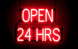 SpellBrite Ultra-Bright Open 24 Hrs Neon-LED Sign (Neon look, LED performance)