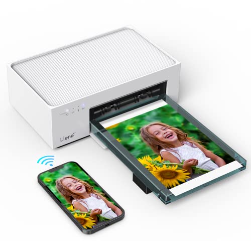 Liene 4x6'' Rechargeable Photo Printer Bundle (100 pcs +3 Ink Cartridges), Wireless Photo Printer for iPhone, Smartphone, Android, Computer, Dye Sublimation Printer, Photo Printer for Travel, Home Use