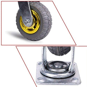 GUENZO Furniture Trolley Casters Set - 6 Inch Heavy Duty Braked Caster X 4