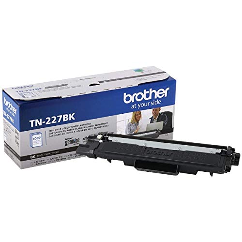 Brother Genuine TN227BK, TN227C, TN227M, TN227Y High Yield Black/Cyan/Magenta/Yellow Toner Cartridge Set, TN227