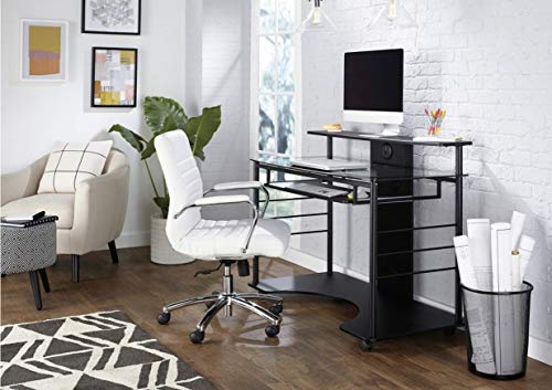 Realspace 47"W Mobile Tech Desk, Black
