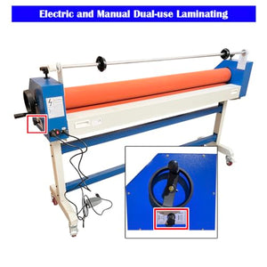 EQCOTWEA 63in Electric/Manual Cold Laminator with Film Release Rod - 1in Thickness