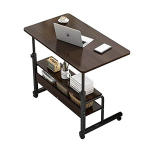 LYLY Mobile Standing Desk Height Adjustable Laptop Stand Desk Rolling Cart - Black Frame (60cm)