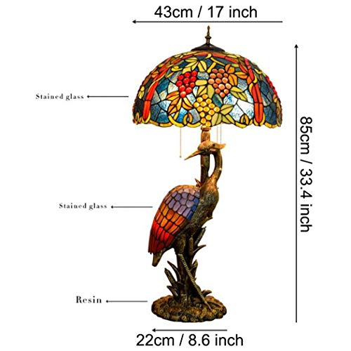 MaGiLL Vintage Style Tiffany Desk Lamp 17 Inches