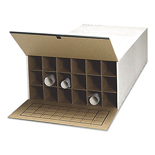 Safco 37"D Tube-Stor KD Roll File, 18 Tube (Qty.2)