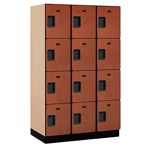 Salsbury Industries 6ft High Cherry 4-Tier Designer Wood Locker