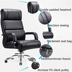 CBLdF Boss Chairs Managerial Executive Chair with Lumbar Support, 170° Reclining Swivel Office Chair with Footrest, Ergonomic PU Leather Computer Chair - Brown