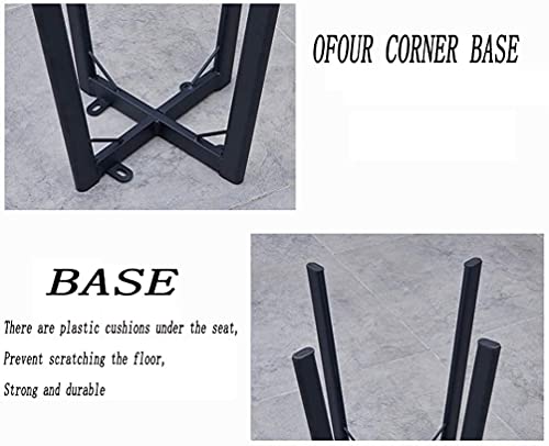 VOMKR Office Reception Coffee Table Set with 4 Chairs - Gray