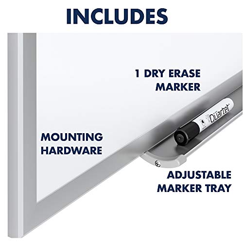 Quartet Magnetic Whiteboard, 8' x 4' White Board, Nano-Clean, Silver Aluminum Frame (SM538)