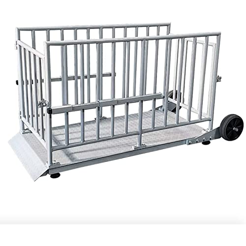 Liberty Scales LS-930-5’x30 Cage System Portable Livestock Animal Weighing Scale | 2000 lb x 0.5 lb