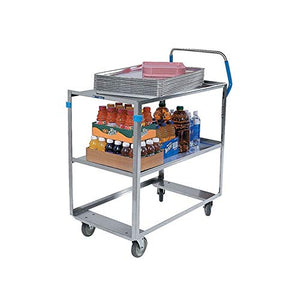 Lakeside Manufacturing Ergo-One Series Utility Cart, Stainless Steel, 2 Shelves, 500 lb. Capacity