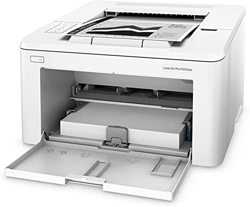 HP Laserjet Pro M203dw Wireless Laser Printer, Compatible with Alexa (G3Q47A)， Print Scan Copy Fax，Auto 2-Sided Printing，Ahaghug Printer Cable.