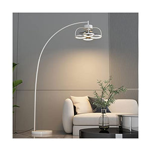 VejiA LED Floor Lamp with Fan, Remote & Foot Switch - Nordic Modern Standing Lamp for Living Room Bedroom Office Home
