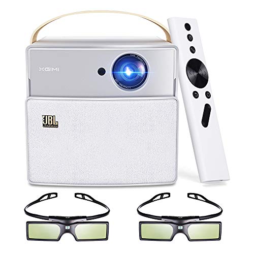 XGIMI CC Aurora Mini 3D DLP Projector, Built-in JBL Speaker and 20000 mAh Battery, Native 720p Support 1080P 4K+DLP Link Active 3D Glasses