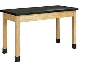 Diversified Woodcrafts P7204K30N Table, Phenolic Top, 30" H x 24" W x 54" L, Northwoods Oak/Black