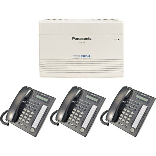 Panasonic KX-TA824 System plus (3) KX-T7731 Black Telephones