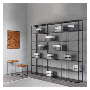 HARAY Wrought Iron Multi-Layer Bookshelf (80x25x180CM)