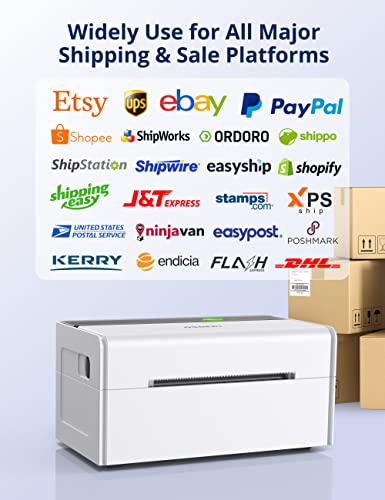Thermal Label Printer, Osoeri Shipping Label Printer, 4X6 Desktop Label Printer for Shipping Packages & Small Business Compatible with USPS, UPS, FedEx, Shopify, Amazon, Ebay, Support Windows Mac