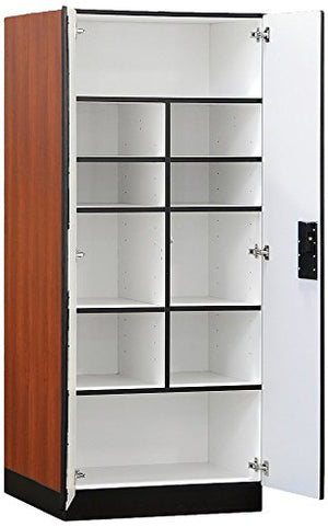 Salsbury Industries Designer Wood Storage Cabinet Standard, 76-Inch-24-Inch, Cherry
