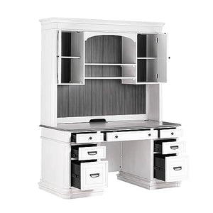 TOV White Credenza & Hutch Set