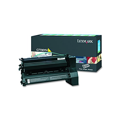 Lexmark C7700YH High-Yield Toner, 10000 Page-Yield, Yellow