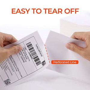 MUNBYN Bluetooth Thermal Label Printer & Small Label Holder 、Thermal Direct Shipping Label (Pack of 500 4x6 Fan-Fold Labels)